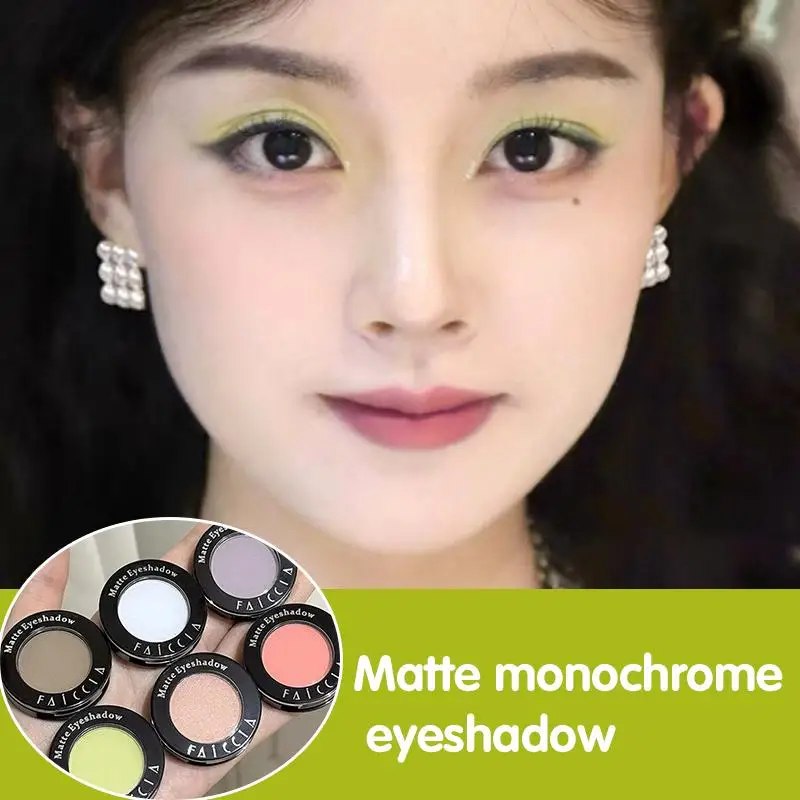 

Blue Smoked Eye Shadow Monochrome Matte White Highlighter Palette High Saturation Brightening Powder Delicate Eyeshadow N7N0