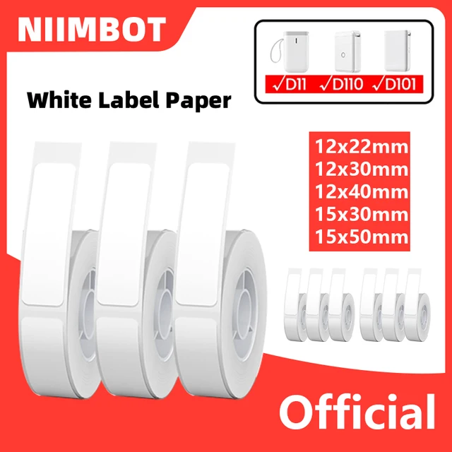 Niimbot D11/D101/D110 Mini przenośna drukarka biała taśma samoprzylepna papiery wodoodporna, olejoodporna, bez kleju termiczna drukarka etykiet nowość