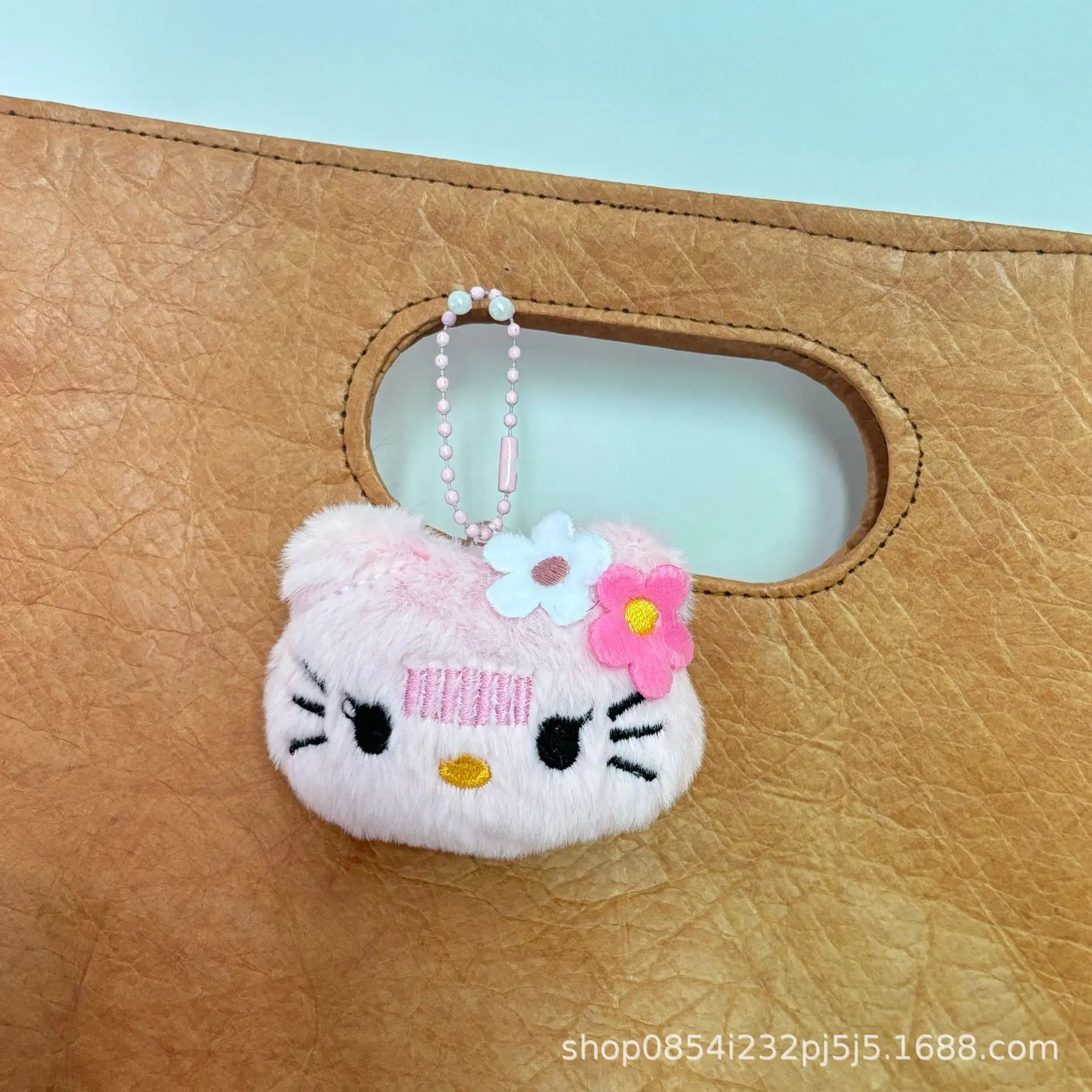 6.5 سنتيمتر سانريو أفخم Kt القط دمية المفاتيح قلادة Kawaii الفتيات النساء حقيبة زينة هريرة محشوة حلقة رئيسية اكسسوارات