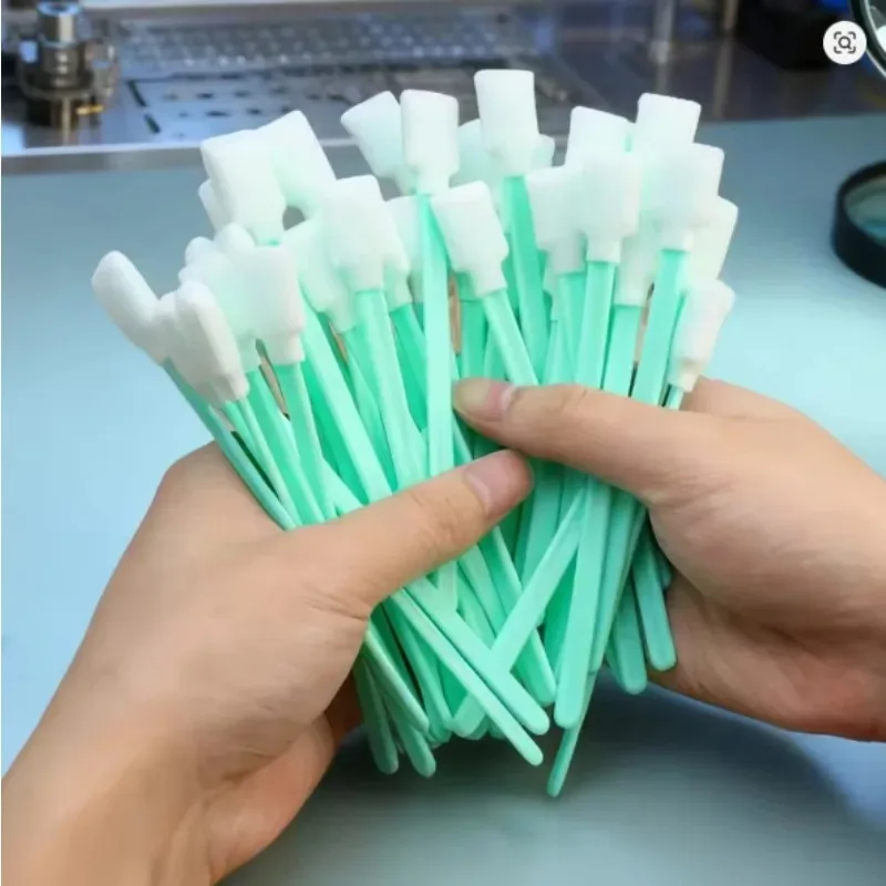 Professional Foam Cleaning Swab Sticks,Dust-Free Cleaning Sponge Tip Swabs Printer Heads,Camera Lenses,Chip Hard Disk Industries
