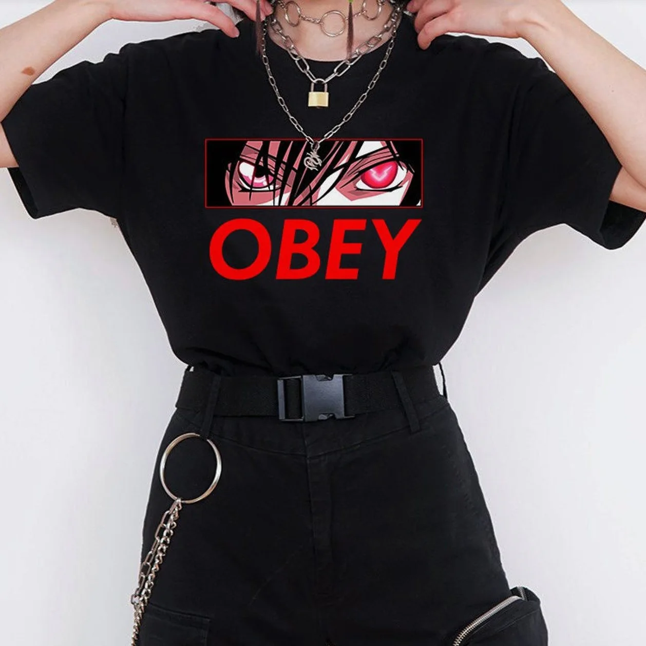 Chuuya Nakahara Eyes Women Anime Kawaii T-shirt Girl Y2k Streetwear Goth Female Tops Tee Unisex Short Sleeve Oversized Clothes