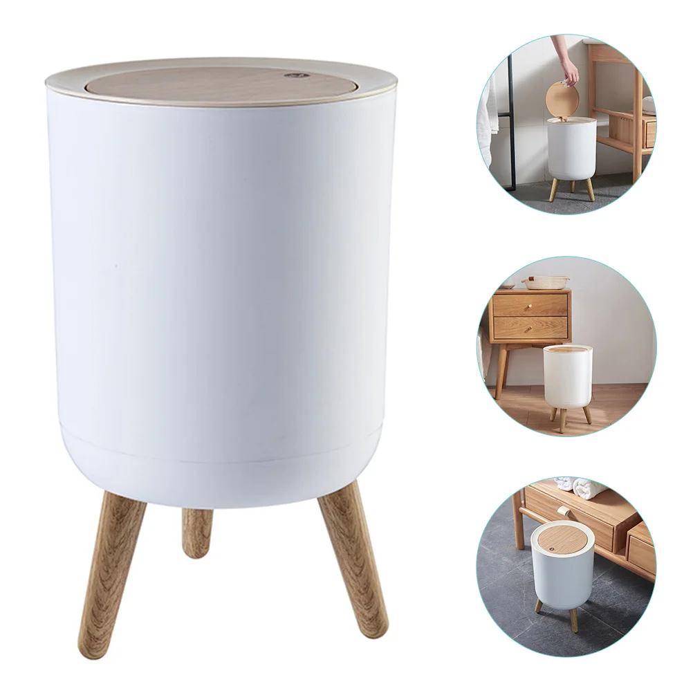 

Tall Trash Can 7L PP ABS Household Kitchen Bathroom Bedroom Office Garbage Container Waste Bin Rubbish Holder Home Use