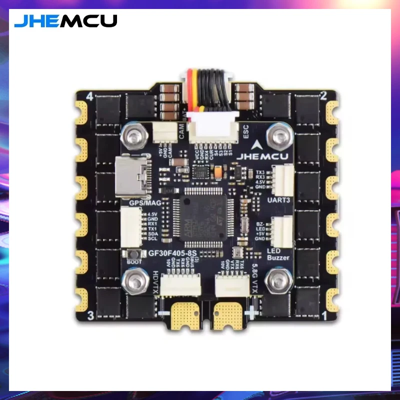 

JHEMCU GF30F405 Stack With 90A/ 110A ESC 3-8S Compatible with GPS & Telemetry Modules for Advanced Drone Builds​