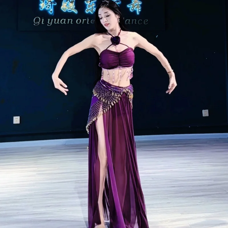 2025 أزياء مسرحية للرقص الشرقي للنساء ملابس ممارسة مزاجه المثير للبالغين ملابس تدريب الرقص الشرقي