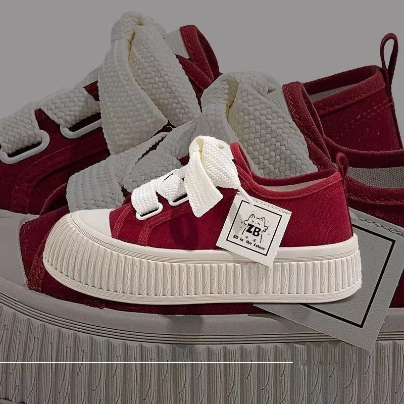 

2024 Summer New Women's Fashion Casual Canvas Shoes Breathable and Comfortable Thick soled Anti slip Casual Shoes