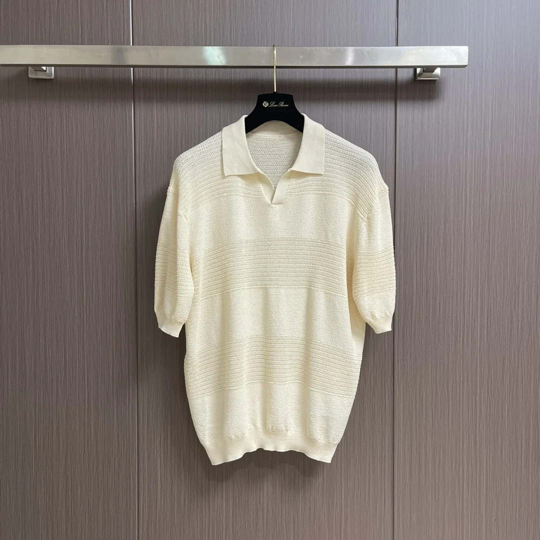 

LP Italian hollow slack short-sleeved casual polo shirt