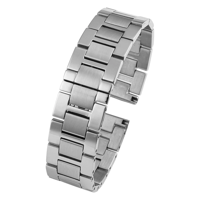 16mm 17.5mm 20mm 22mm 23mm pulseira de relógio de aço inoxidável para cartier tank sololaire pulseira de relógio de aço fino masculino e feminino
