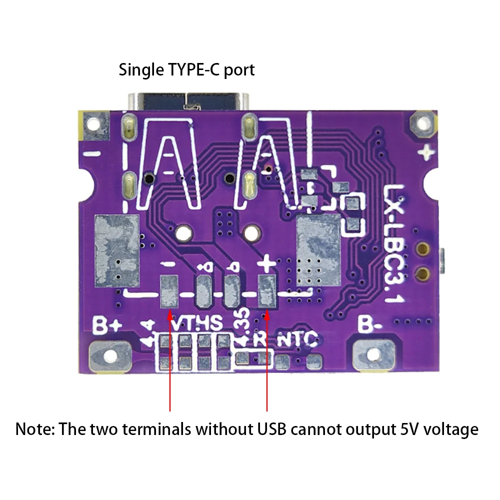 Type-C Micro USB 5V 3.1A Boost Converter Step-Up Power Module With Switch LED Indicator Battery Protection Board for 18650