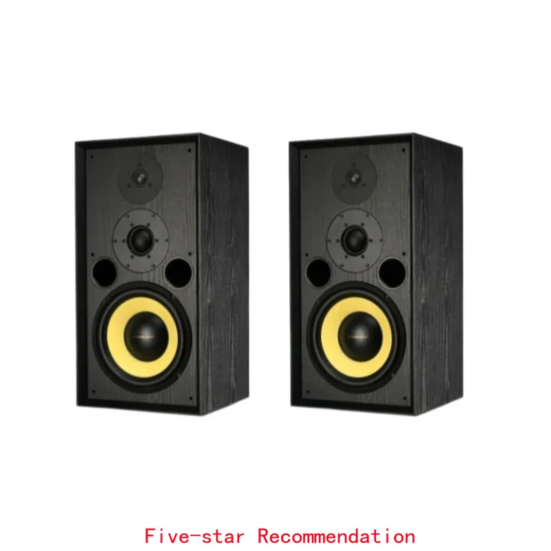 AJ-1004 10-Inch 3-Way Passive Bookshelf Speakers, Hi-Fi Audiophile Front Channel for Home Theater & Music