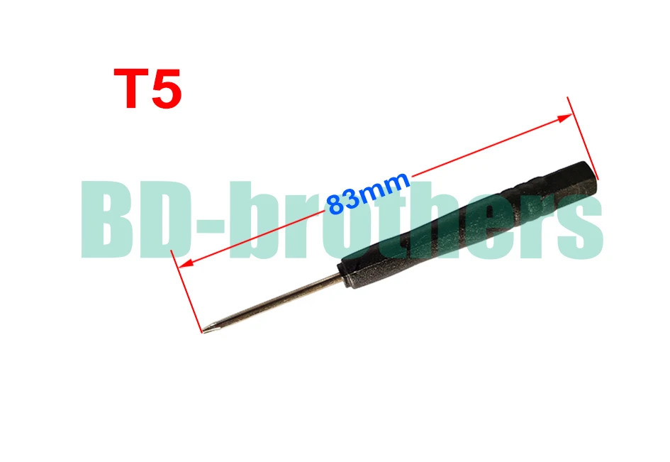 

T5 Screwdriver Torx 83mm Black Screw Drivers Open Tool for Hard Disk Circuit Board Phone Opening Repair 2000pcs/lot