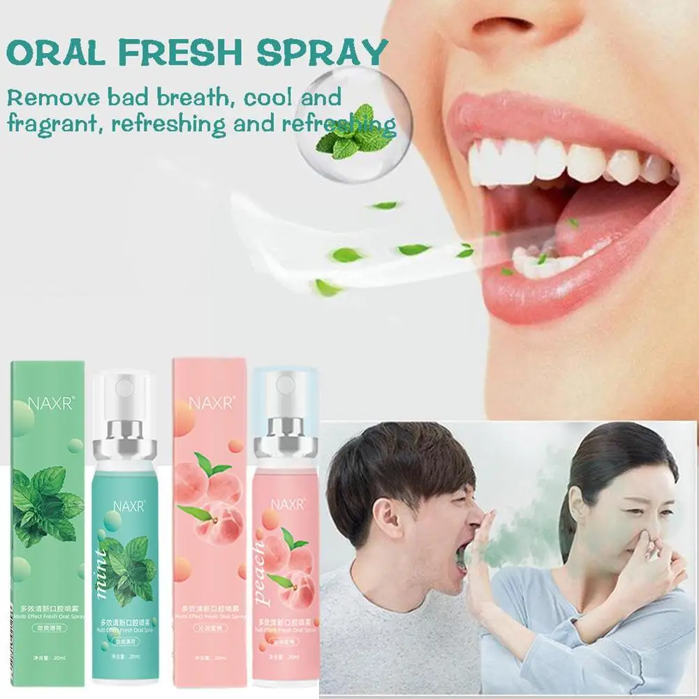 20ml Fruity Breath Peach Mint Breath Freshener Spray Spray Refreshing Liquid Treatment Halitosis Odor 2023 Mouth Care Fresh N5Q2