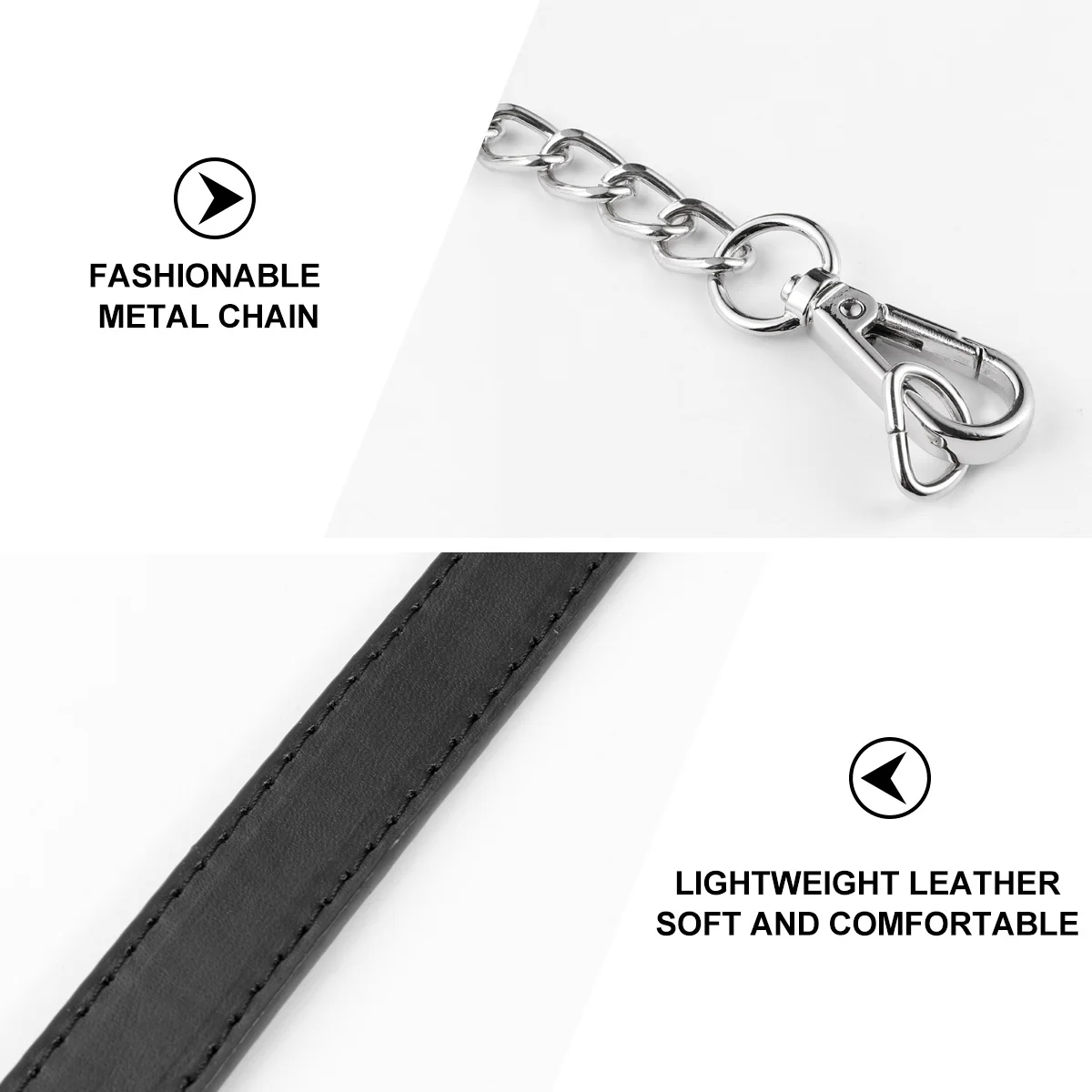 

2Pcs Bag Chain Handbag Metal Clasps Short PU Straps Accessories DIY Craft Supplies For Bags Luggage Box Decorations