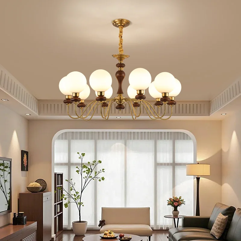 

Living room wabi wind bedroom light Song Dynasty aesthetic whole house chandelier French living room light