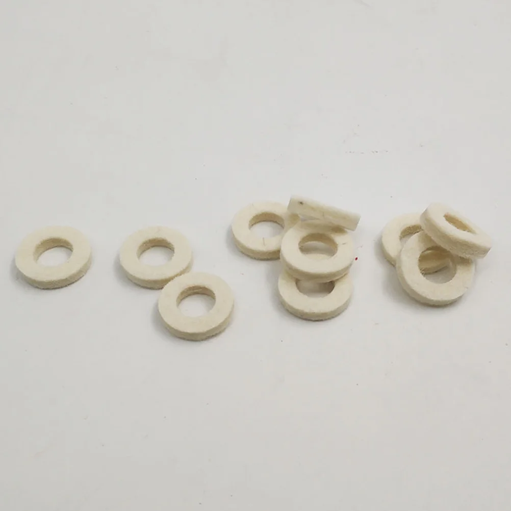

10Pcs Trumpet Felt Washer Cushions Delicate Design Lightweight Storage Accessory White Trumpet Felt Washer Trumpets Accessory