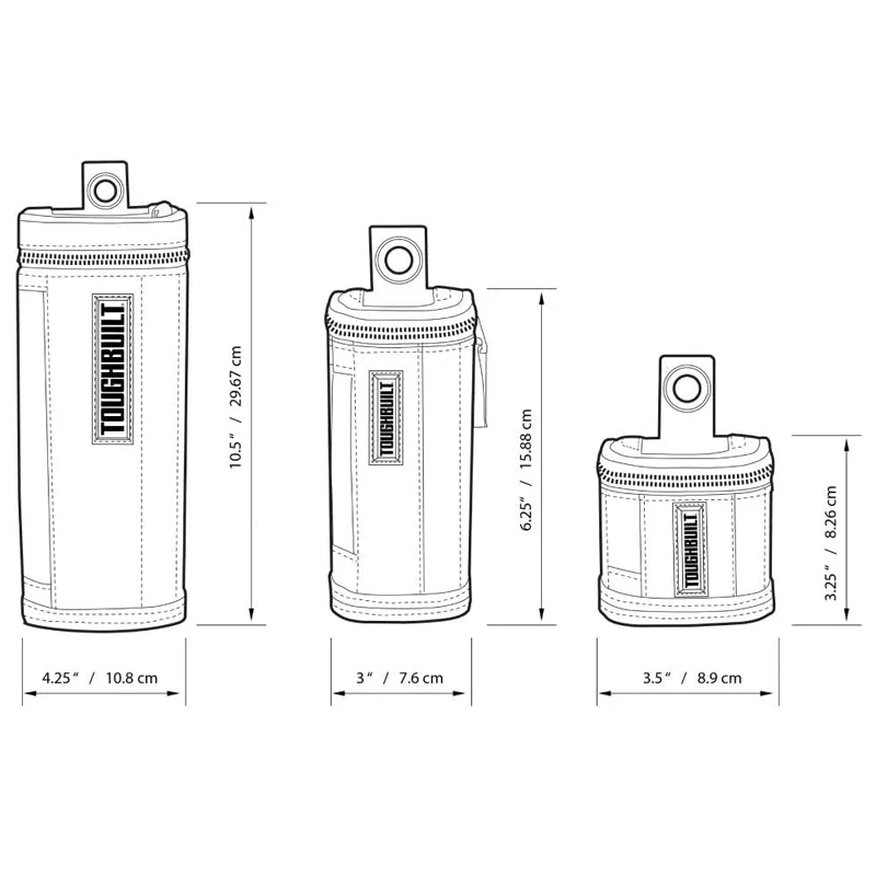 TOUGHBUILT TB-192-B Tower Softboxes 3 Pack Screw Tool Accessories High Hardness Storage Bag Tough