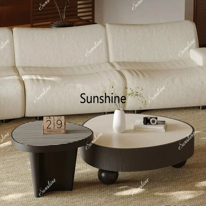 Wabi-sabi special-shaped coffee table, living room household small apartment coffee table
