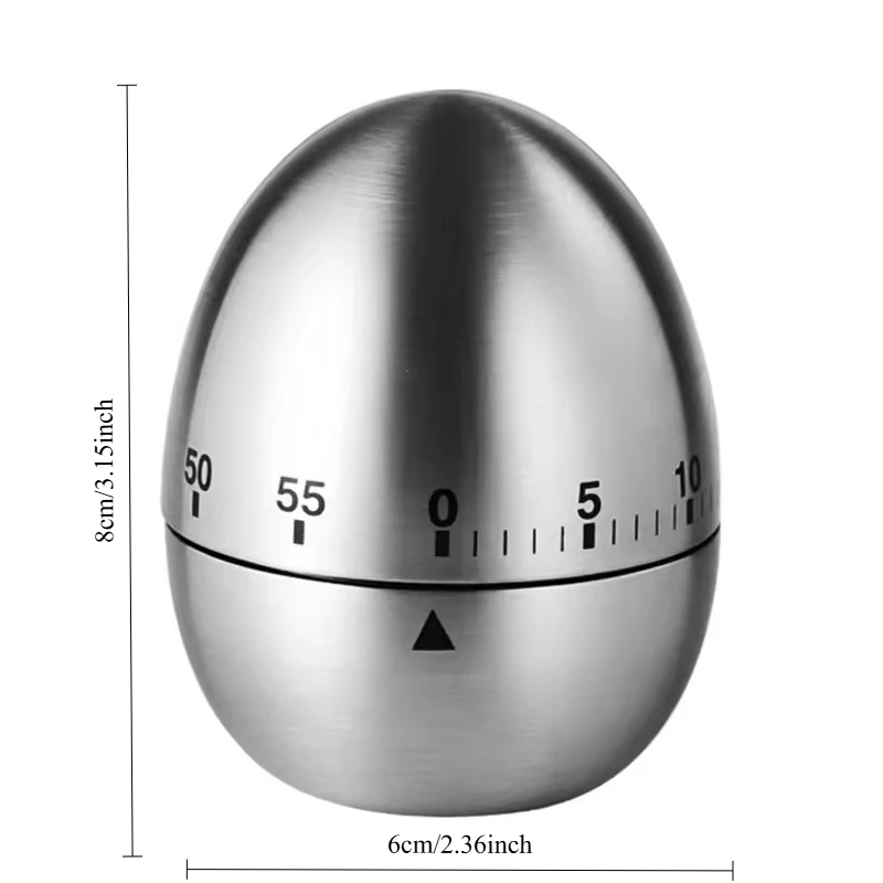 Stainless Steel Kitchen Timer Manual Mechanical Cooking Egg Alarm Clock Timer Countdown Cooking Tools Kitchen Gadgets
