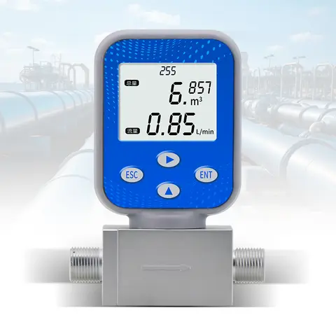 Industrial Gas Flow Sensor Micro Thermal Mass Flow Meter for Compressed Air Natural Gas Biogas Nitrogen Small Flow Measuring
