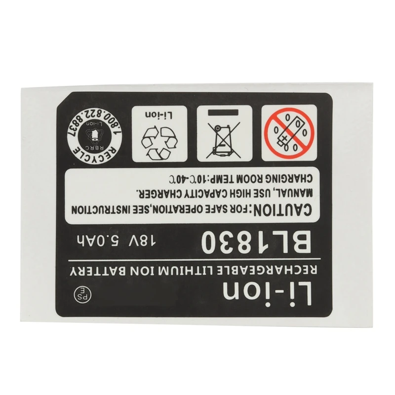 10 Sets Of BL1830 Label Lithium Ion Battery 18V Sticker Label Suitable For Makita 18V Battery Logo