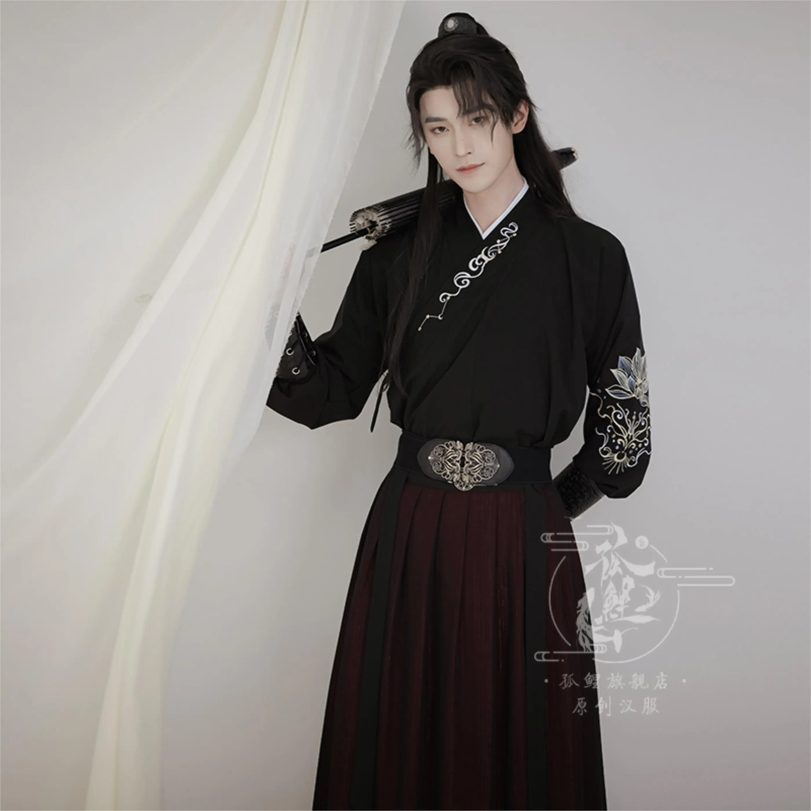 Halloween CosHanfu[Chaoge]Men And Women Spring And Summer Xiake Handsome Cool Non Ancient Costume Daily National Style Long