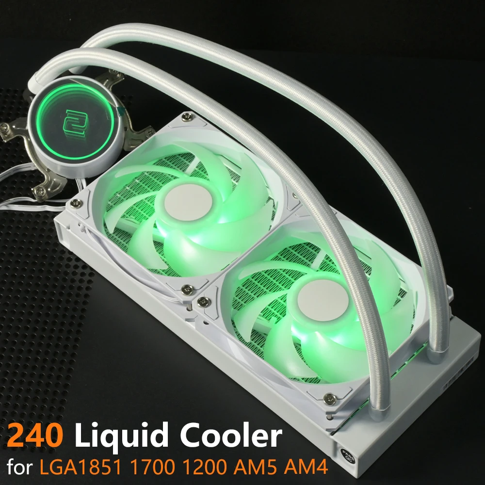 

240 All-In-One Liquid Cooler for INTEL LGA1851 1700 1200 AMD AM5 AM4, SOONCOOL PC Water Cooling Radiator