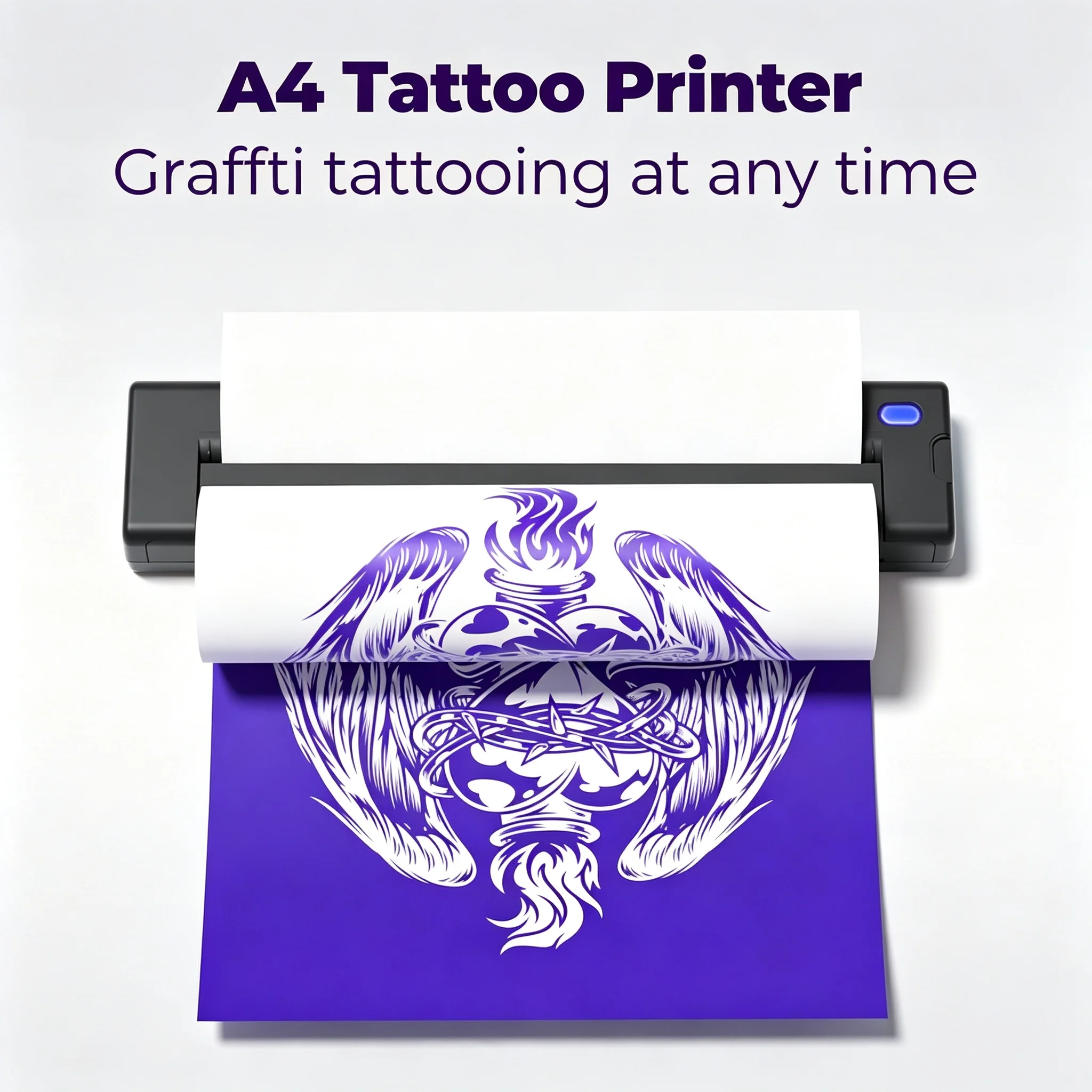 Wireless Tattoo Printer Thermal Stencil Maker A4 Portable Phone BT Printing Machine for Tattoo Kit Accessories