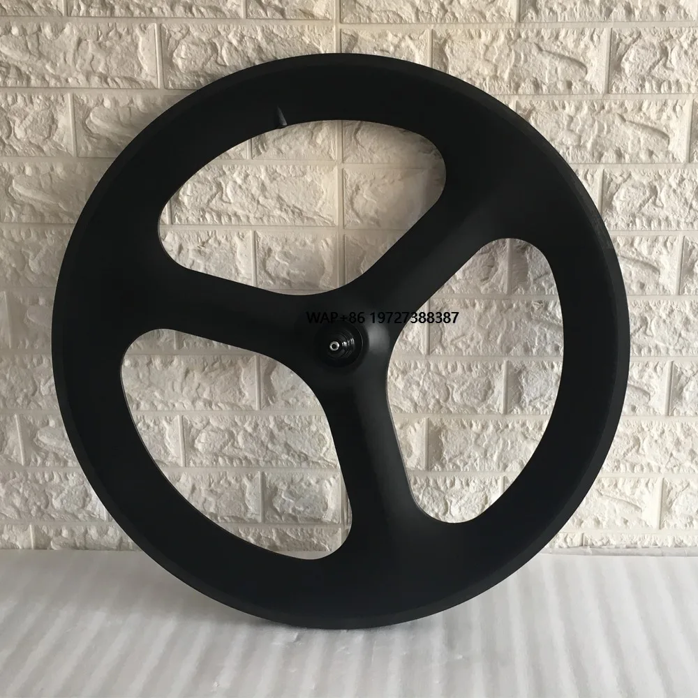 700C عجلات ركوب الدراجات الكربون 3 تكلم مجموعة عجلات الدراجة لدراجة المسار ودراجة الطريق ثلاثي تكلم العجلات #1