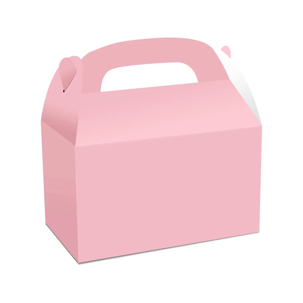 

48 Pack White Treat Gable Party Favor Boxes Paper Gift Boxes for Birthday Party Shower 6x3.5x3.5 Inches,Pink