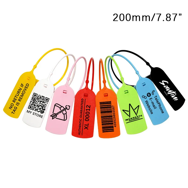 

100Pcs Custom Clothing Hang Tag with Personalized Brand Logo Disposable Garment Security Label Shoes Gift Tag 200mm 7.8 "