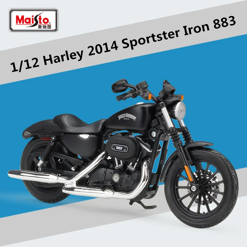 Maisto 1:12 Harley 2014 Sportster Iron 883 Alloy Motorcycle Model Simulation Diecast Metal Street Motorcycle Model Kids Toy Gift