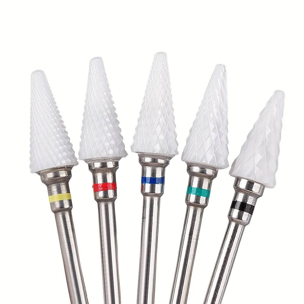 1 قطعة أو 5 قطع مثقاب فني للأظافر من السيراميك، 3/32 بوصة، لإزالة الأكريليك والجل، والتلميع، وأدوات مانيكير وباديكير لصالونات التجميل المنزلية #5