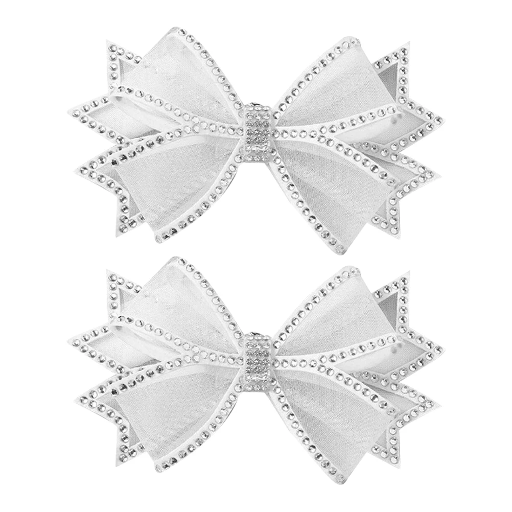 

1Pair Butterfly Knot Shoe Flowers Rhinestone Embellishments for Women Wedding Bridal High Heels Decor Elegant Sparkling Shoe