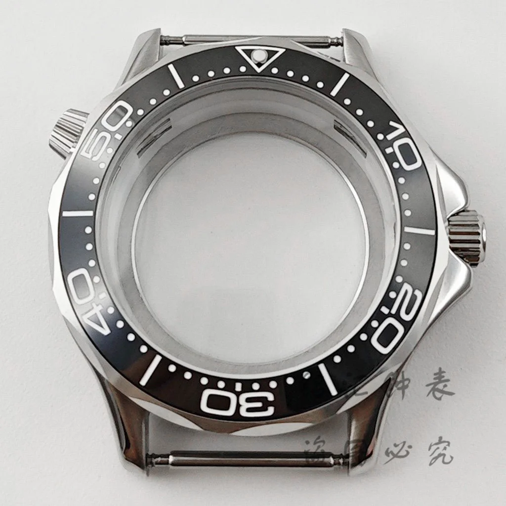 

Корпус Seamaster 300 NH35 серебристого цвета, 41 мм, водонепроницаемый, для механизмов NH35, NH36, NH38, NH70, NH72, 4R35, циферблат 31 мм, прозрачная задняя крышка, запчасти для часов.