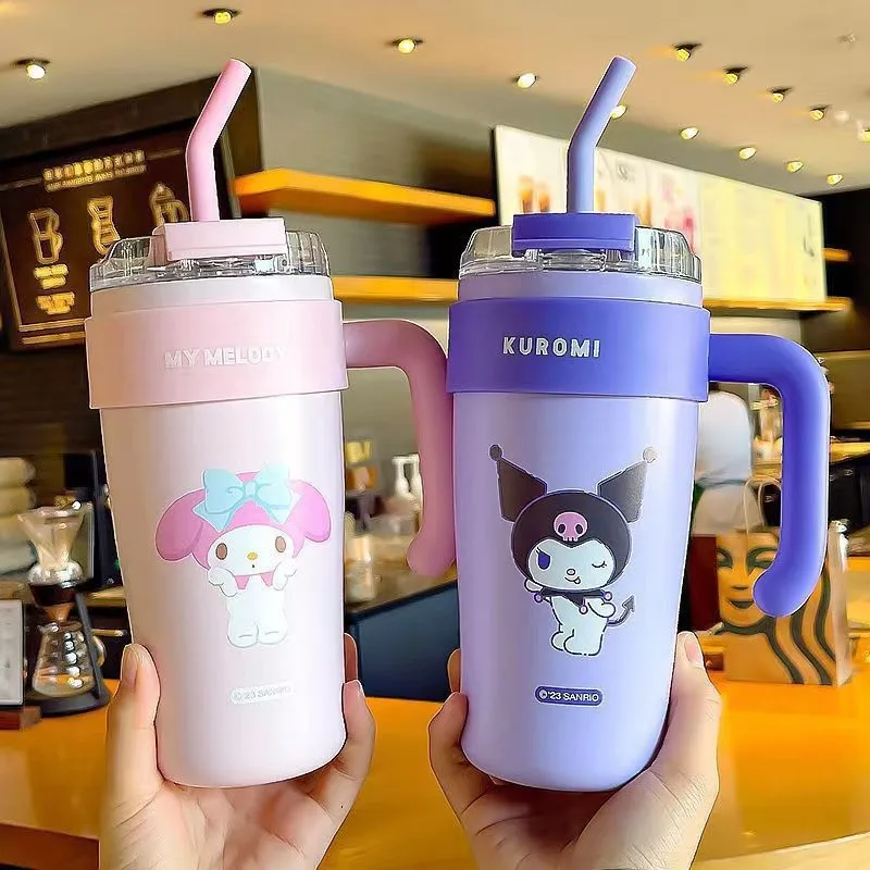 Popular Big Mac Ice King Cup Sanrio Insulated Cup Large Capacity With Handle School Insulated And Cold Insulated Car Cup