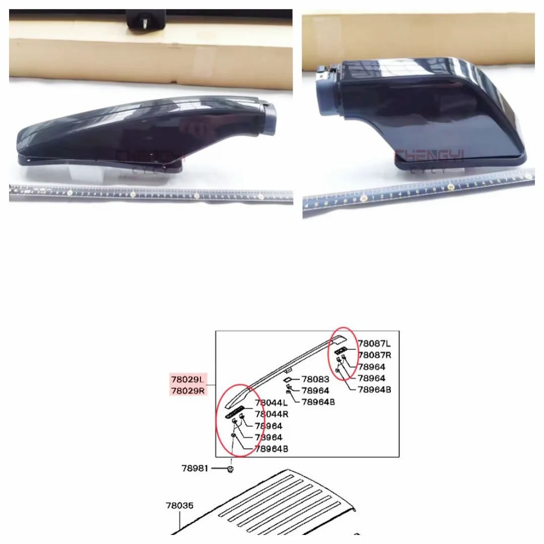 1PCS Roof Rack Front And Rear Segments For Pajero Montero V73W V75W V77W V93W V97W V98W MR598105 MR598106 7661A119XA 766A120XA