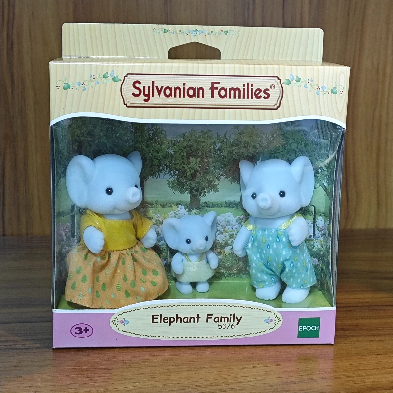 عائلات سيلفانيان كوتونيل أرنب الفيل الأسرة سطح يتدفقون لينة بولي كلوريد الفينيل Abs البلاستيك لطيف دمية محاكاة ألعاب أطفال