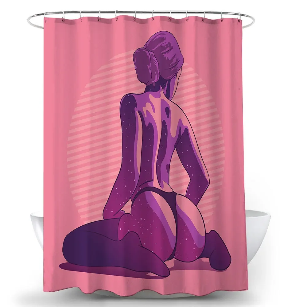 

Beautiful Sexy Woman Printed Shower Curtains Modern Fashion Bathroom Curtain Fabric Funny Waterproof Macrame Screen Home Decor