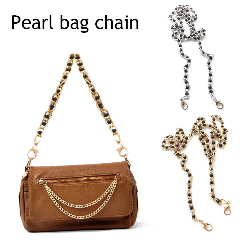 Exquisite Women Imitated Pearl Bag Chain Replacement Long Crossbody Shoulder Bag Strap Handbag Female Handle Belt Bag Parts