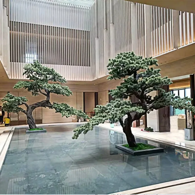 Vendite dirette in fabbrica Piante vive alte 2 m Alberi bonsai da interno Pino artificiale per la decorazione domestica