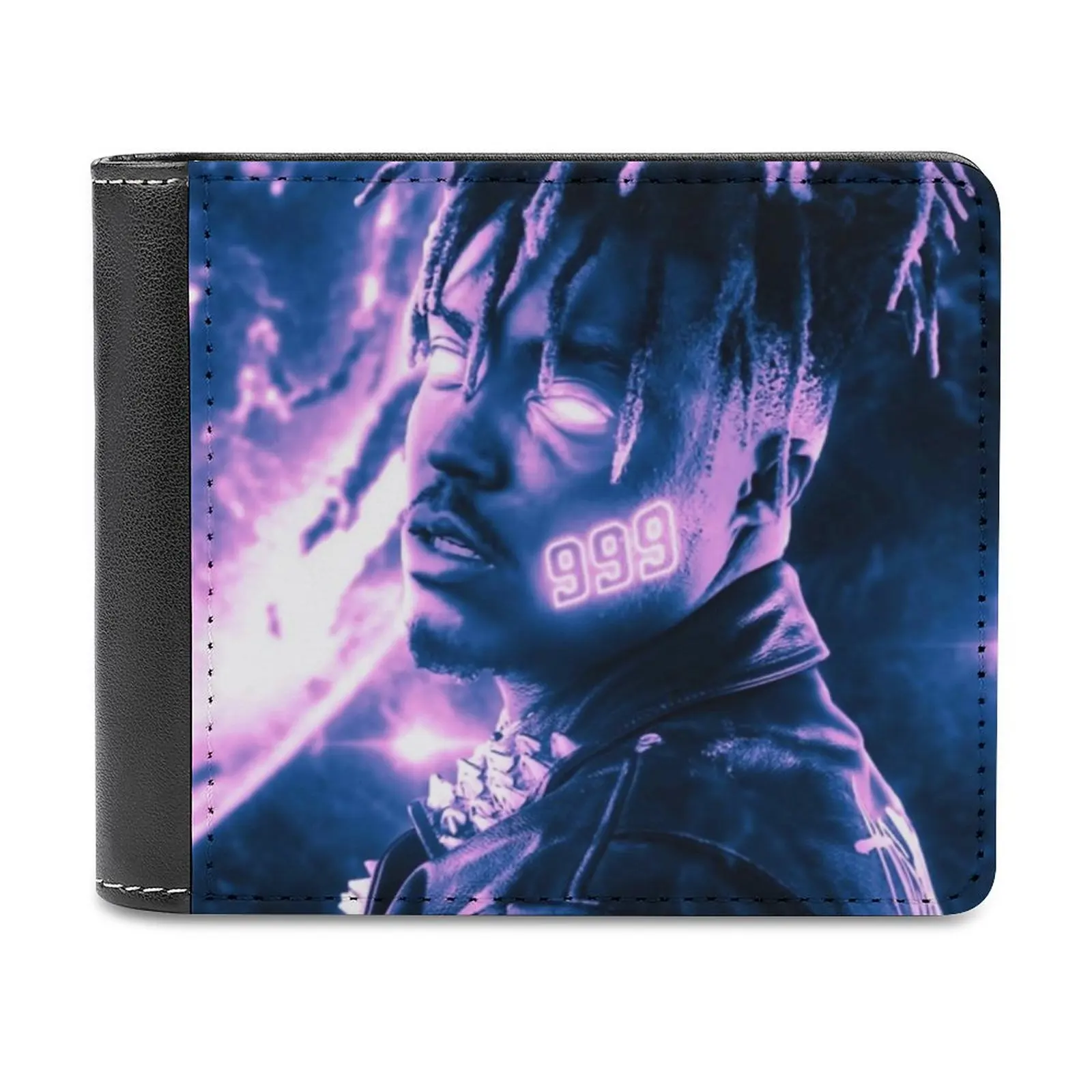 

Кожаный кошелек Nine The Moon, мужской классический черный кошелек с держателем для кредитных карт, модный мужской кошелек 999 Dead Rap Legend Juice