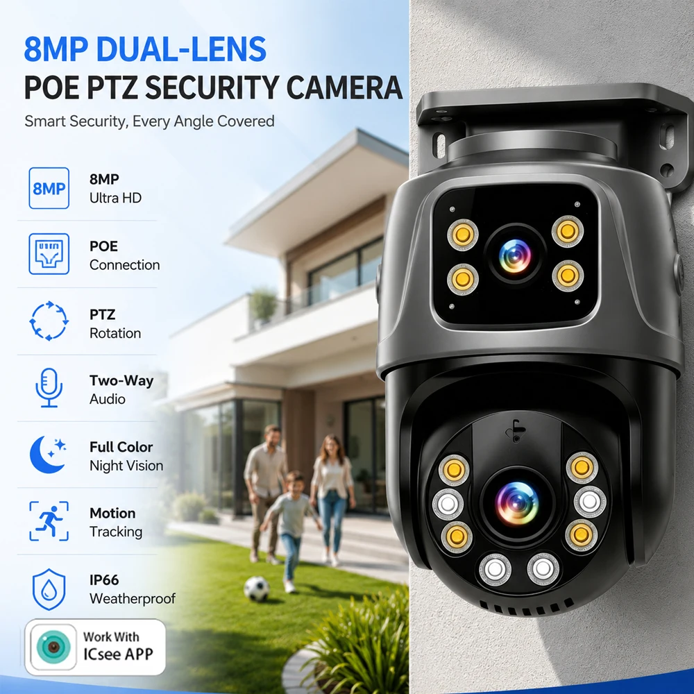 icsee-poe-dual‑lens-dual‑view-outdoor-ptz-camera-8mp-ultra-hd-motion-tracking-alert-ip66-waterproof-security-cam