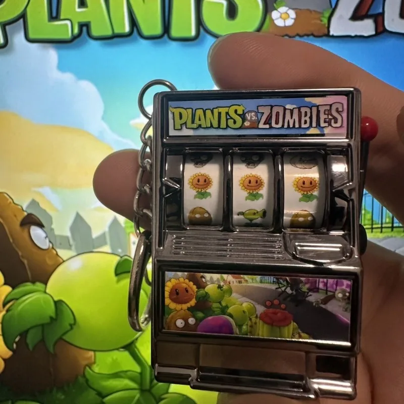 

Plants Vs. Zombies Game Cartoon PVZ Creativity Lottery Machine Keychain Backpack Pendant Children Toy Gifts