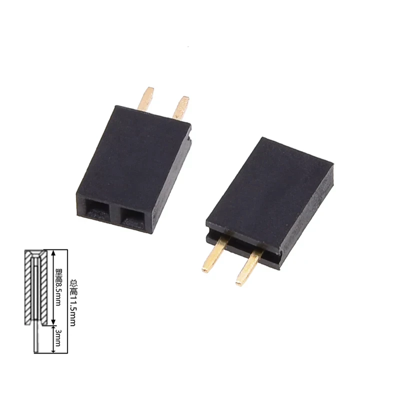 10Pcs Single Row Pin Header Female Connector for PCB