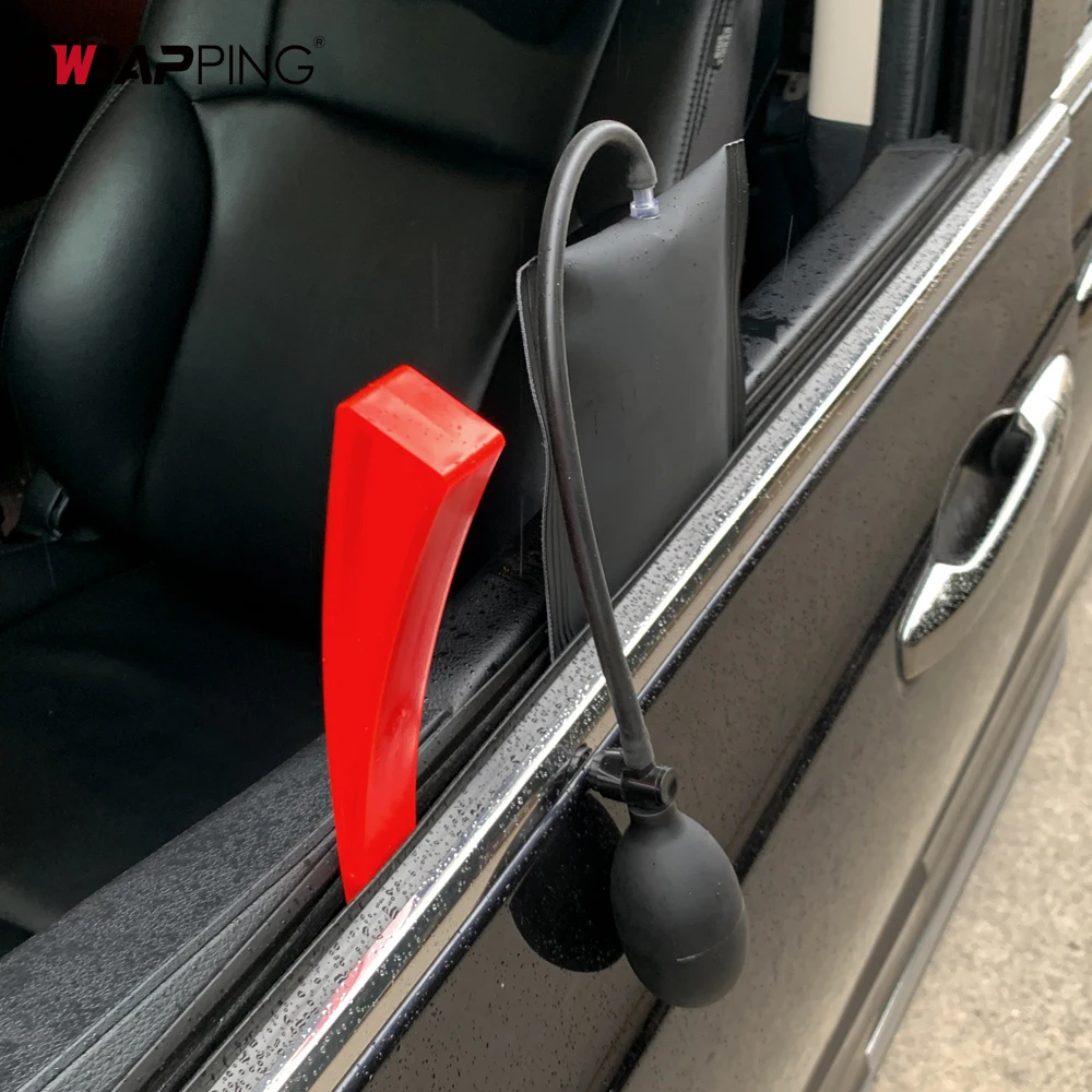 Alat Tangan Perbaikan Penghilang Penyok Tanpa Cat Panel Baji Pintu Mobil Merah untuk Perbaikan Pintu Otomatis Tebal Tukang Kunci Pompa Baji Otomatis Jendela