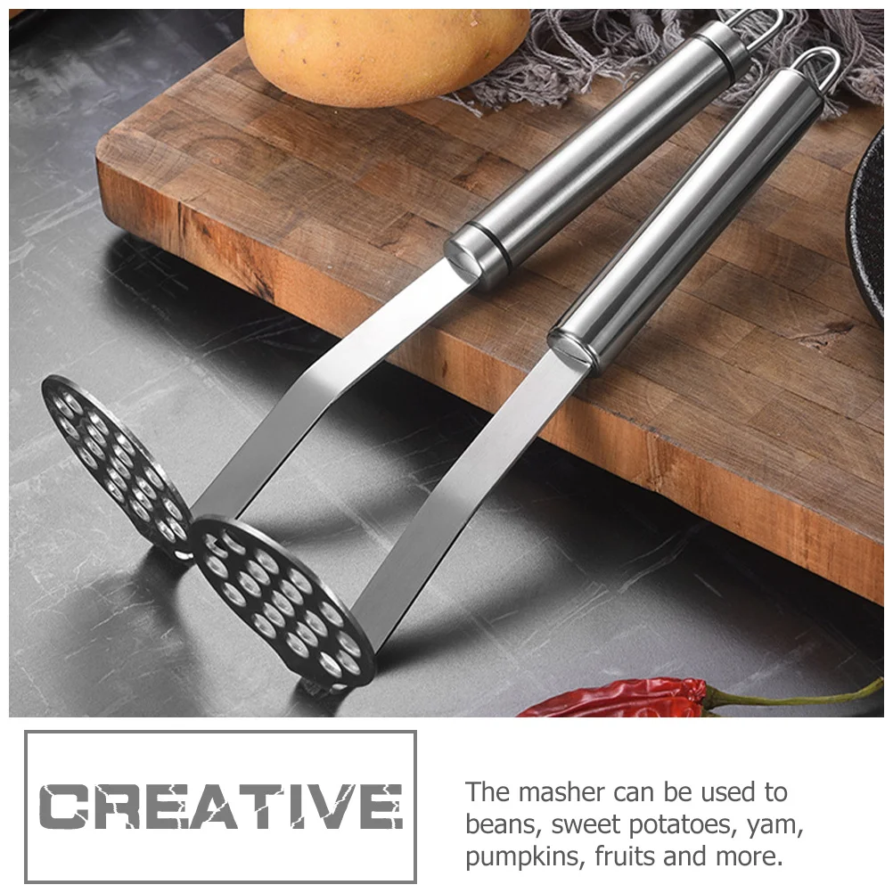 

2 шт., ручной пресс для картофеля из нержавеющей стали для картофельного пюре, фасоли, сладкого картофеля, кухонный инструмент, рикер, кухонная утварь