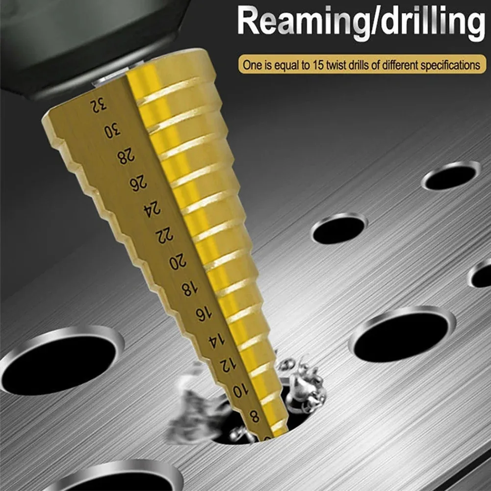 مجموعة منشار لقمة مثقاب متدرج ، قلب أعمال خشبية ، فتاحة ثقب معدنية ، مثقاب مركزي ، قاطع طحن تيتانيوم ، 3 أو 6 أو 50 أو 8 مثقاب ، 4-12 أو 4-20 أو 4-32 في ، 7 #2