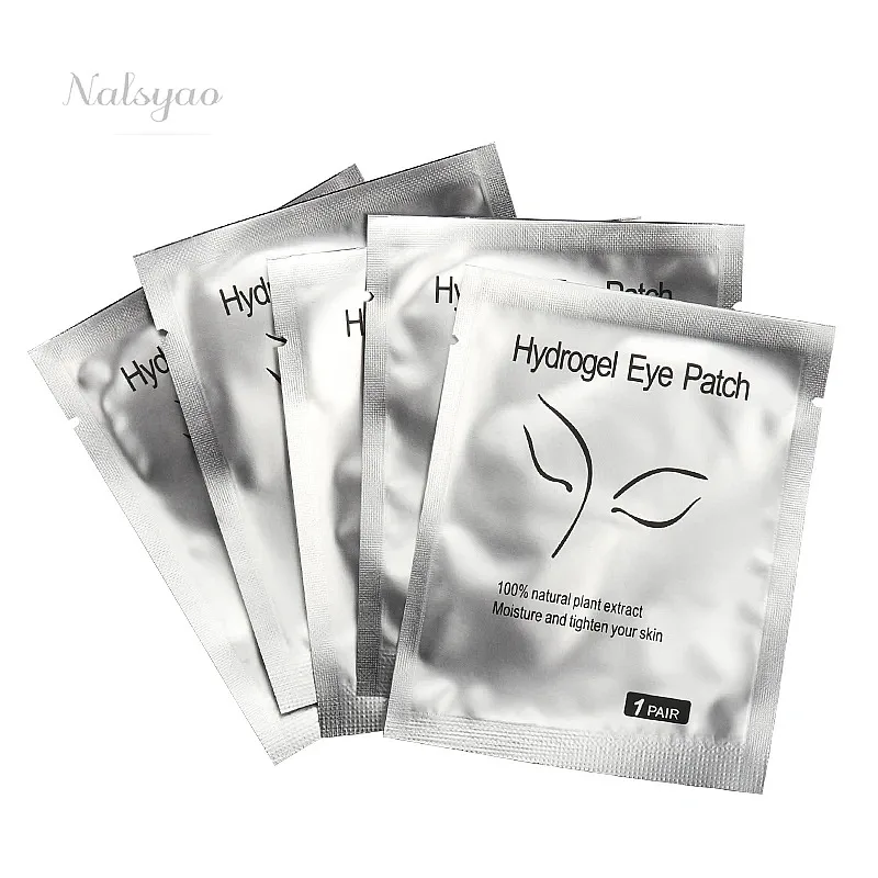 50 Pairs Hydrogel Under Eye Patches for Eyelash Extension Isolation Eye Pad Sticker Gasket Makeup Tools
