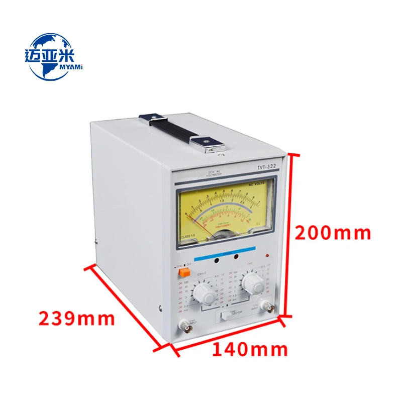 MYAMI Adjustable Two-pin Millivoltmeter AC Measuring Voltage 300mv-100v AC Voltmeter 220V or 110V Voltage Single Pointer Display