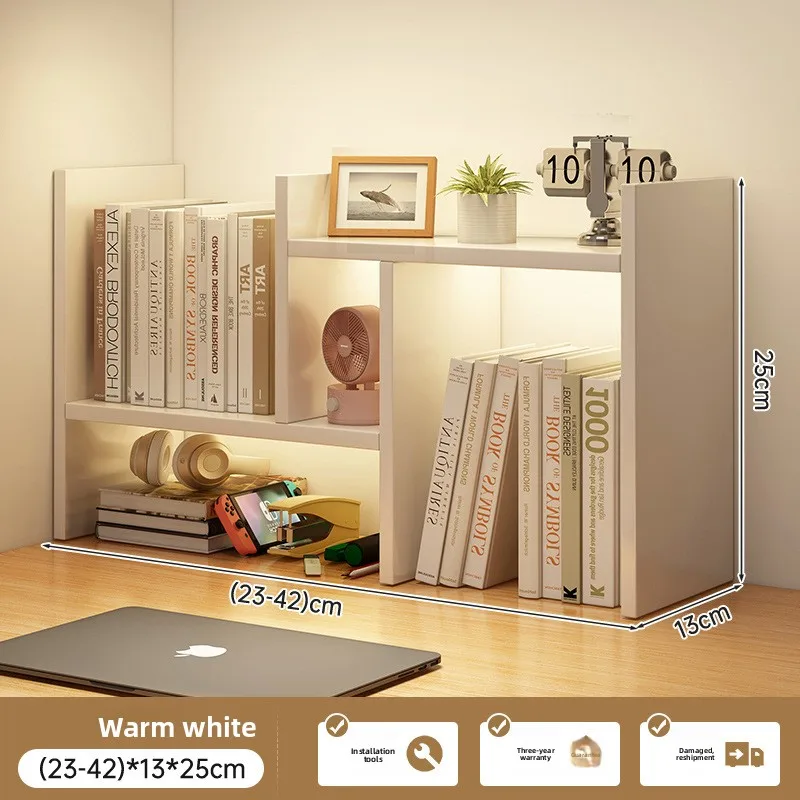 New model Desktop bookshelf shelf bedroom office table small multi-layer shelf living room desk storage simple bookcase