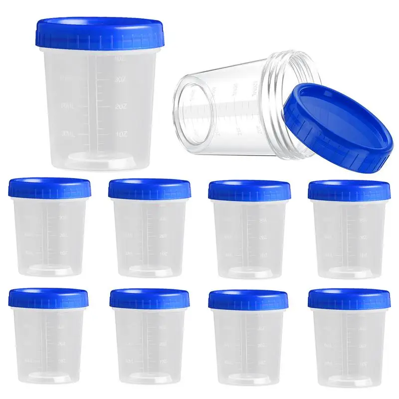 10pcs Clear Measuring Cups 120ml Mixing Cups Measuring Cup 10pcs Portable Graduated Beaker Fish bait measuring cup